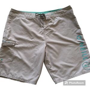O’Neill - Men’s Board Shorts Size 40, Gray & Green
